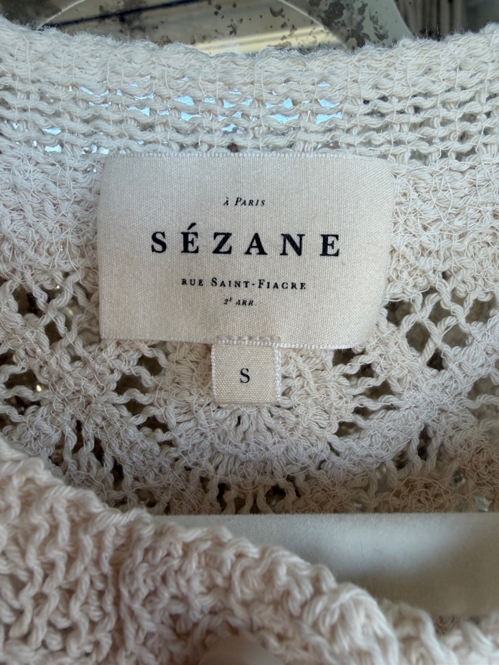 Sezane Ron Top Ecru - Size S - Picture 6 of 7